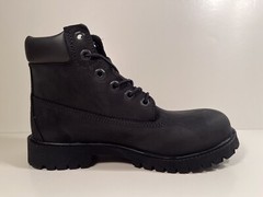 Timberland, Premium 6 In Waterproof Boot, Black Nubuck, Junior’s Size 6.5, 12907