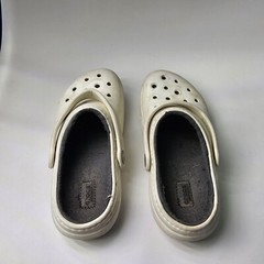 KIDS‘ CLASSIC LINED CLOG Clogs White Gray Sz. J 3 8 1⁄2″ S6a