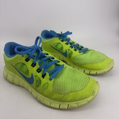 Nike Shoes Youth Size 6Y Neon Green Blue Running Sneakers Mesh Athletic Sporty