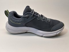 Under Armour Assert 10 Kids Athletic Sneaker Lace Up Mesh Gray/Green 5.5Y