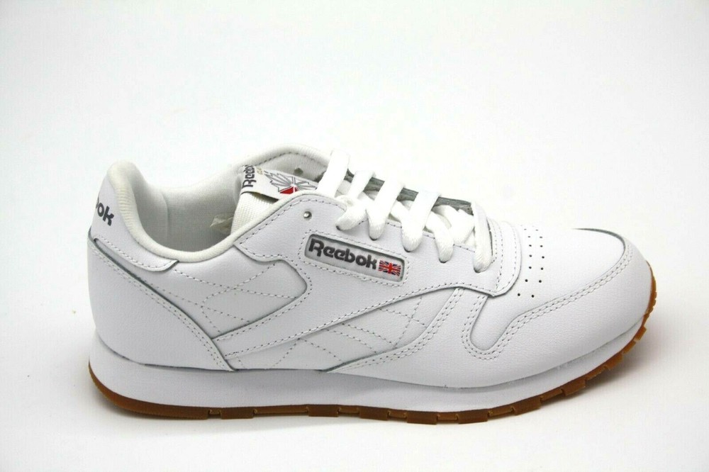 REEBOK Classic Leather Shoes Grade School V69624 WHITE/GUM