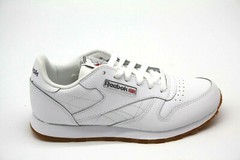 REEBOK Classic Leather Shoes Grade School V69624 WHITE/GUM