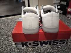 K-Swiss Classic 2000 LE White Chrome Silver Sneakers 86564 155 M Size 4.5-#