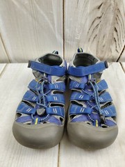 Keen Big Kid Newport H2 Cap Toe Sandal Kids 5 Water Shoes Blue Hiking Camping