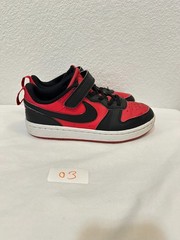 Nike Court Borough Low Recraft Bred Black Red Kids Youth Size 2Y DV5457-600