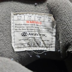Heelys Gray Uptown High Top Skate Rolling Casual Wheeled Sneakers Size YTH2