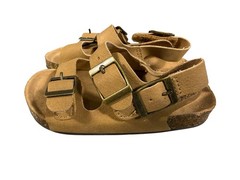 Old Navy Faux-Leather Double Buckle Sandal Size 7 Earth Sand Color New w/o Tags