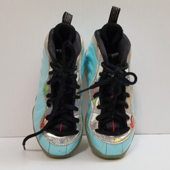 Size 11C Nike Little Posite One „Mixtape“ Foamposite Teal Sneakers DH6491-400