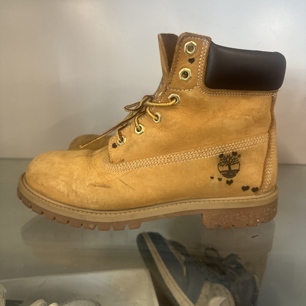 Timberland Boots Brown Suede Premium Water Proof Youth Boys Size 6.5