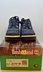 NEW TIMBERLAND FIELD BOOT NAVY / WHITE YOUTH’S SIZE 2.5 (41751)
