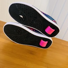 Heelys PRO 20 PRINTS BLACK RAINBOW Zebra Print Skate Rolling Shoe Women 5 YTH 4