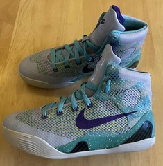 NIke Kobe IX 9 Elite (636602-005) Wolf Grey Turquoise Expressions YOUTH 6.5Y