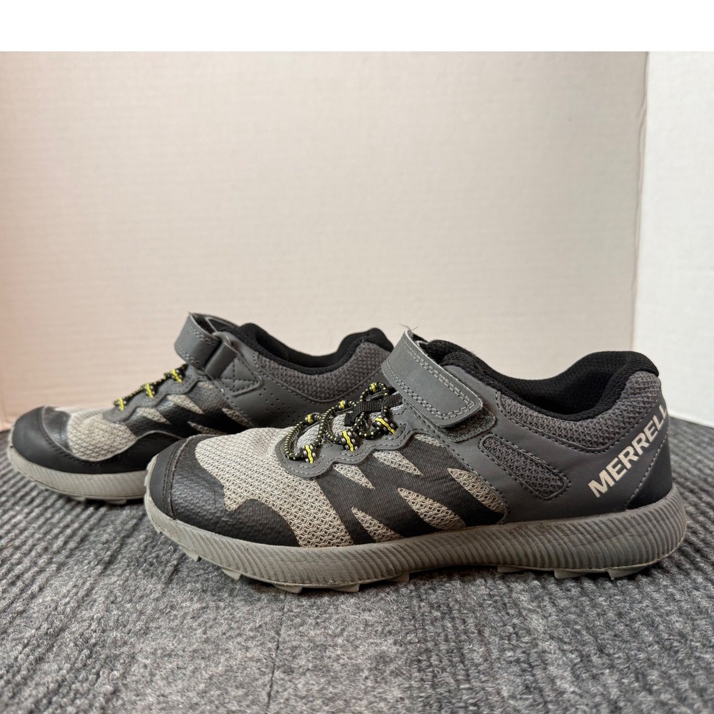 Merrell Kids Trail Quest Grey Black Hiking Sneakers MK266237 Size 2.5M