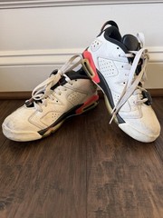 Jordan 6 Retro Low White Infrared 23 Black GS 5Y 23.5 CM 2015 Edition