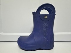 Crocs Kids Size C11 Handle It Rain Boots Youth Navy Blue Waterproof Shoe Pull On