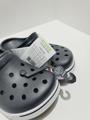 100%AutCrocs Crocband II Black White Kids, J1