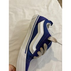 Vans Knu Skool Skate Shoes Sneakers Blue White Suede Juniors 7 Chunky
