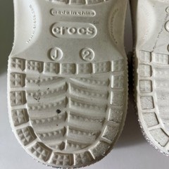 Kids Crocs Classic Glitter Clog White Multicolored Glitter J2