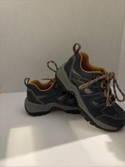 Kids L.L.Bean Trail Model hikers Low Size 12 Carbon Navy/Orange.