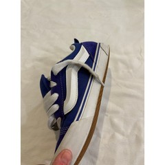 Vans Knu Skool Skate Shoes Sneakers Blue White Suede Juniors 7 Chunky