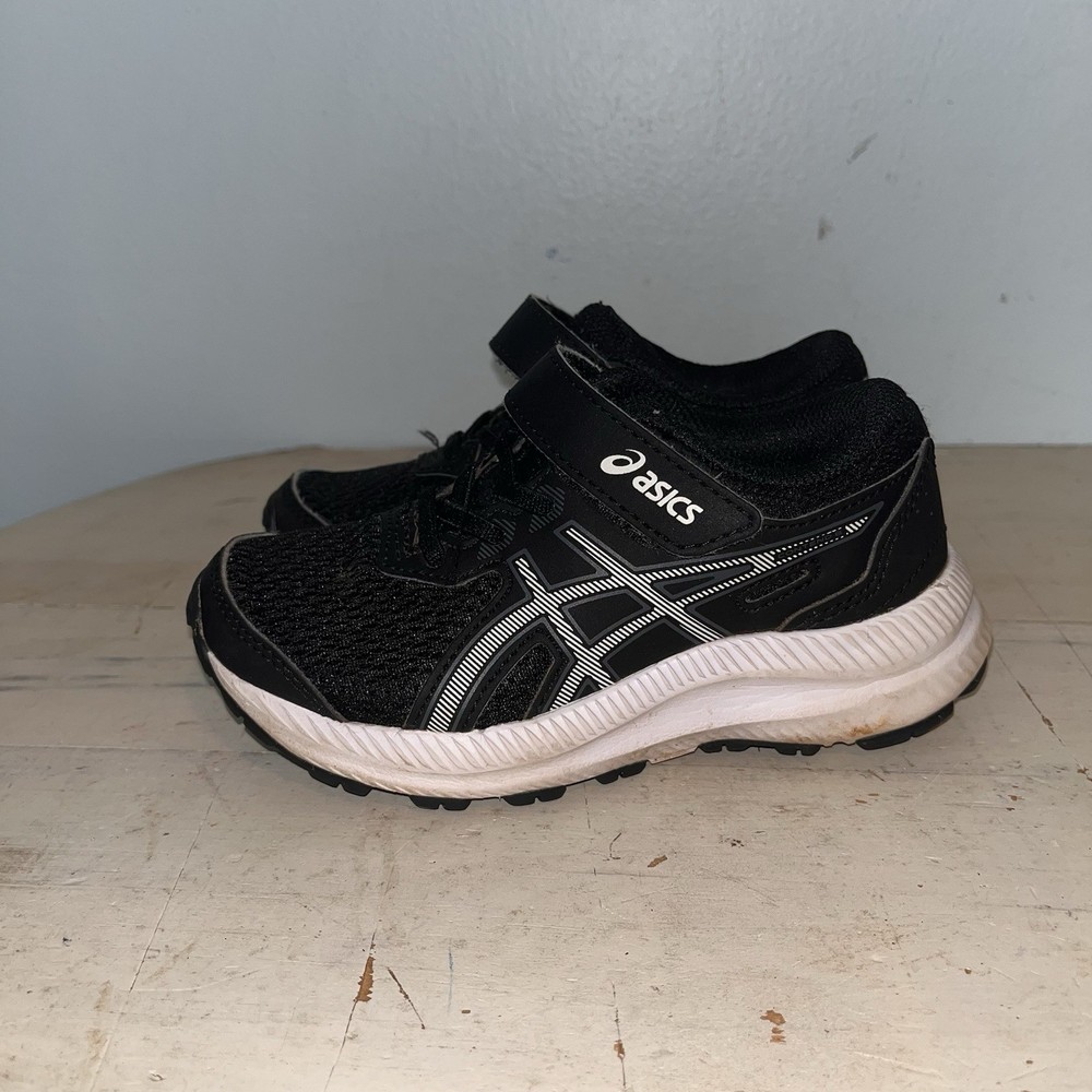 ASICS KIDS CONTEND BLACK WHITE SIZE US K10 Preschool