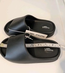 Label Athletic Slides EU 34 AU 3 Black Kids Adults Unisex RRP $99 Shoes 22.5cm
