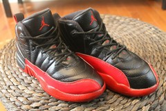 Jordan 12 Retro Bred Flu Game BP Kids | Black/Red | 3Y | 151186-002 | NOW $99!