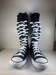Converse Chuck Taylor All Star XX Size 2 Girls Black White Shoes Lace Up Zipper