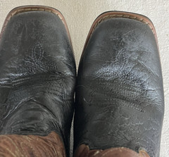 Dan Post Boot Co Child’s 12.5 D Black & Brown Square Toe Western Cowboy Boots