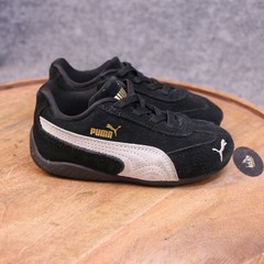 Puma Speedcat Toddler Size 8C Black White Suede Slip On Shoes Sneakers 401700-01