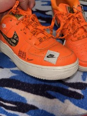 Nike Air Force 1 Low “Just Do It” Orange – Size 4.5Y