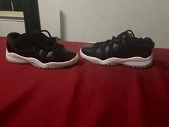 Jordan 11 Retro Low (PS) Little Kids‘ Shoes Black-White-Sail-Gym Red 505835-001