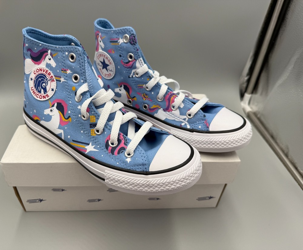 Converse CHUCK TAYLOR Blue Unicorn Kid Canvas Shoe Sneakers 665472C 3.5Y/Eu 35.5