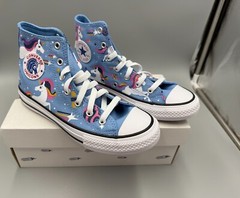 Converse CHUCK TAYLOR Blue Unicorn Kid Canvas Shoe Sneakers 665472C 3.5Y/Eu 35.5