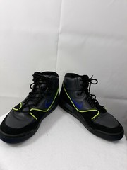 Nike air assault 7 Youth sneaker Black and green High Tops leather and suede