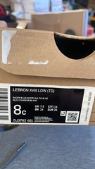 Nike LeBron 18 (TD) Sz 8C „Low Wile E. Roadrunner Space Jam“ DJ3762-401