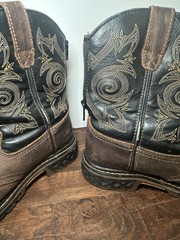 Georgia Boot Carbo-Tec Kids Us Size 2 Pull-On Zip Saddle Boot Brown GB00343C