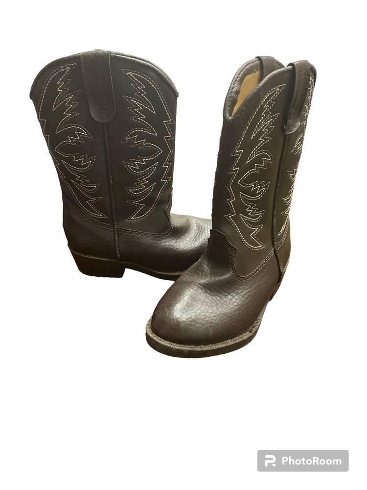 Smartfit Childrens Cowboy Boots Size 7 New!!!Awesome Stitching Skid Resistant NR