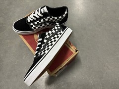 NIB Vans Old Skool – Primary Check Black/White – Juniors Sz 6Y/EU 38