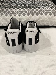 Goats Kids Black/White The 305 Two-Strap Platform Sneakers Leather SZ 4