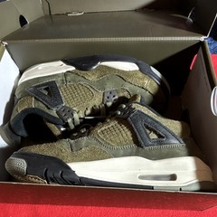 Jordan Air Jordan 4 Retro SE Craft GS Medium Olive Suede 6Y Unisex Kids Sneaker