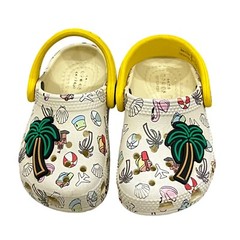Kids Crocs Clogs With Tropical Print & Palm Tree Charm – Size C6