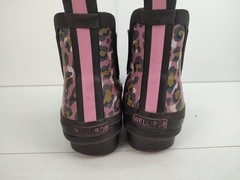 Joules Welly Bob Rain Boots Size 7 Multicolor Leopard Ankle Pull On Rubber