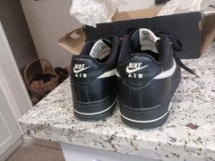 Nike Air Force 1 GS Black/White Low Top Leather Sneakers US 5.5 HV6359-001