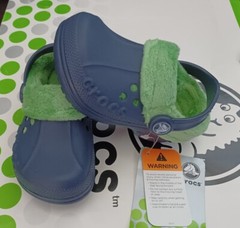 CROCS POLAR BLITZEN MAMMOTH KID BAYA CLOG SHOE~Blue Green~Toddler C 6/7~NWT