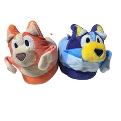 Bluey & Bingo Plush Slippers Size 9/10 Kids Cartoon Comfort New