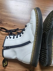 Doc Dr. Martens Zavala J Combat Boot White US 2 Youth