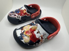 Crocs Fun Lab Avengers Patch Clog K Navy Kids Preschool Sandals Shoes Size C7