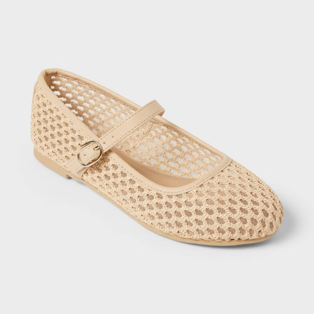 Girls‘ Wilma Ballet Flats – Cat & Jack Tan 1