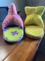 SpongeBob And Patrick Fun Slippers Size 6Y